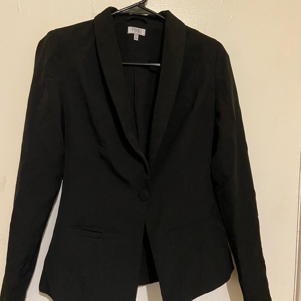 TOBI shoulder pad Classic Black Blazer Size Small